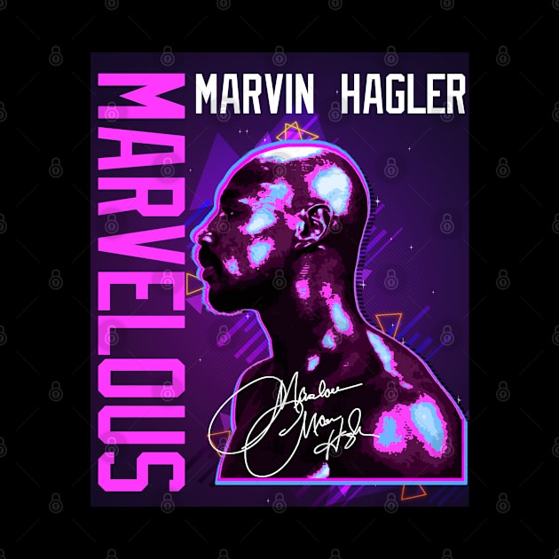 Marvelous Marvin Hagler Boxing Legend Signature Vintage Retro 80s 90s Bootleg Rap Style by CarDE