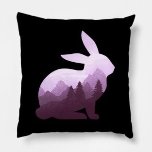 Dramabite Rabbit Bunny Hare Double Exposure Surreal Wildlife Animal Pillow