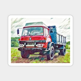 Classic Bedford KM Truck Magnet