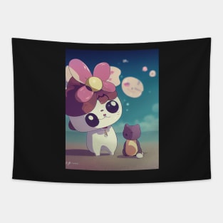 bee and puppycat Tapestry