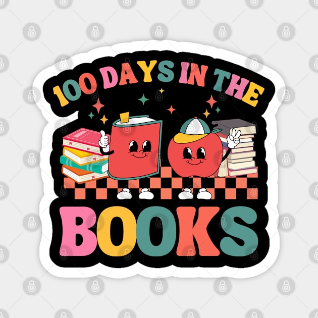 100 Days in the Books Reading Teacher 100th Day of School Magnet by HBart