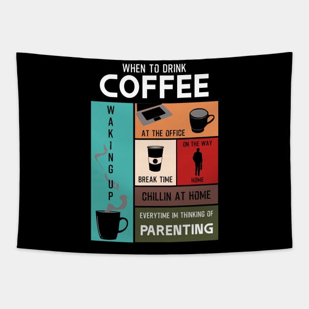 Drink Coffee Everytime im thinking of parenting Tapestry by HCreatives