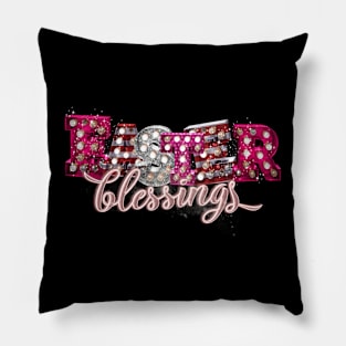 Easter Blessings Happy  Easter Day Pillow