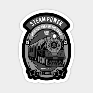 Steam Power, Vintage Retro Classic Magnet