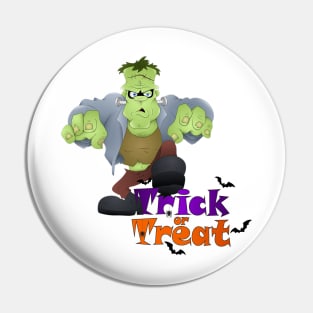 Frankenstein Trick or Treat Pin