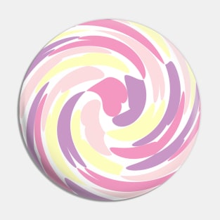 Twirl of Pastel Coloured Hearts Pin