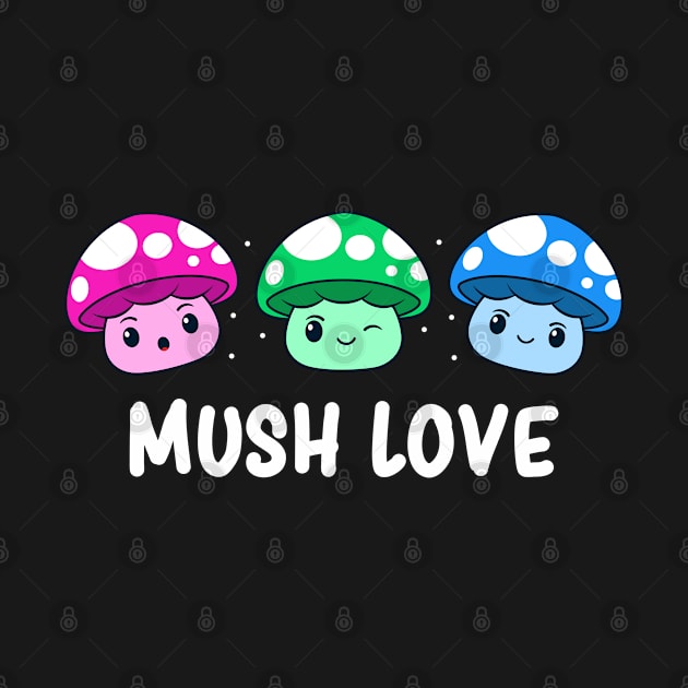 Polysexual Pride Flag Month Mushroom Polysexuality Cute Fungi by Graphic Monster