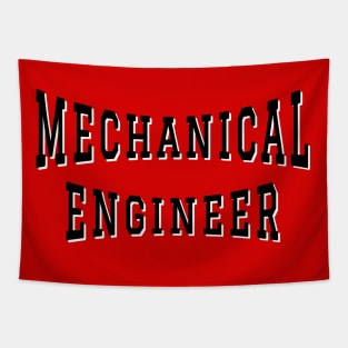 Mechanical Engineer in Black Color Text Tapestry