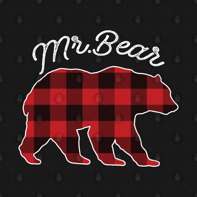 Mr.Bear - Red Plaid Christmas Pajama Family Gift by heart teeshirt