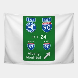 New York Thruway Eastbound Exit 24: Albany Montréal I-90 I-87 Tapestry