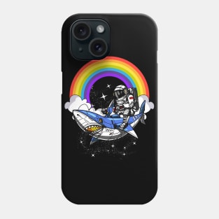 Space Astronaut Riding Shark Phone Case