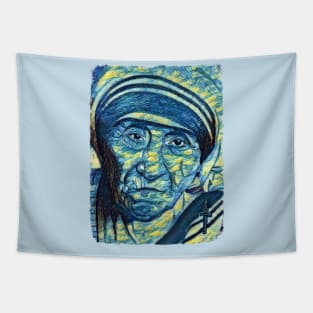 Mother Teresa Van Gogh Style Tapestry