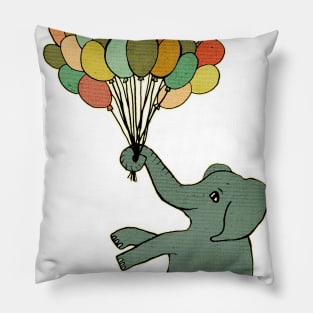 When Elephants Fly Pillow