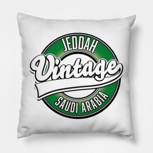 Jeddah saudi arabia vintage logo, Pillow