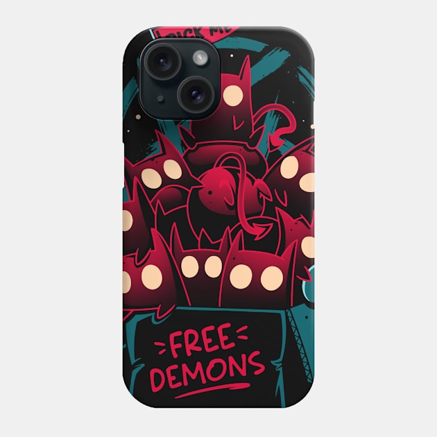 Free Demon Box - Cute Evil Phone Case by Snouleaf