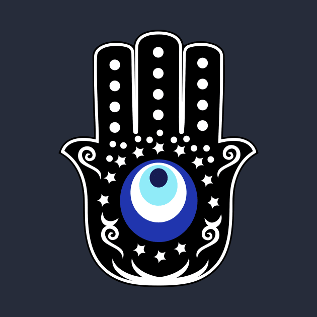 Hand of Hamsa evil eye by livania