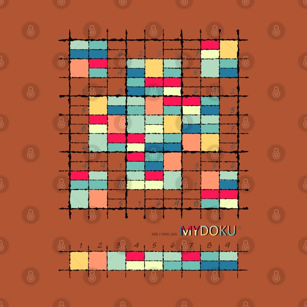 Mydoku_008_H001_006_F: Sudoku, Sudoku coloring, logic, logic puzzle, holiday puzzle, fun, away from screen by Mydoku