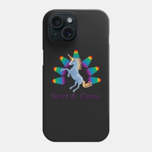 "Sweet & Corny" Unicorn Halloween Candy Design Phone Case