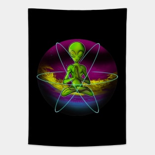 Alien Galaxy Yoga Tapestry