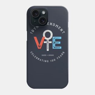 19th Amendment Centennial Logo - Votes Women Suffrage Design Phone Case