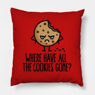 Where have all the cookies gone Santa Claus Christmas Pillow