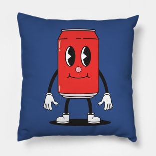 retro cartoon soda can Pillow