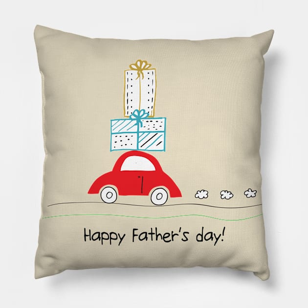 Happy Father's Day 3 Pillow by grafart