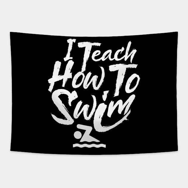 Swimming Instructor Teacher Swim Coach Swimmer Course Tapestry by dr3shirts