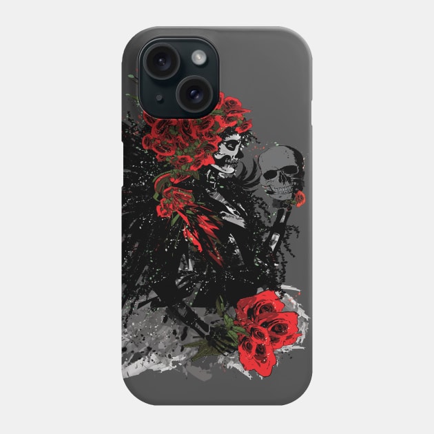 sugar skull woman Phone Case by CindyS