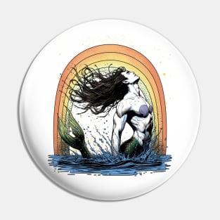 Rainbow Mermen Pin