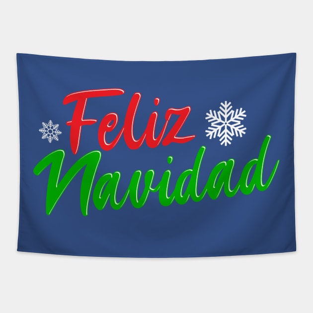 Feliz Navidad Tapestry by BRAVOMAXXX