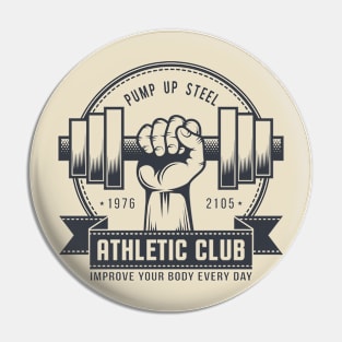 Gym logo in vintage style Pin