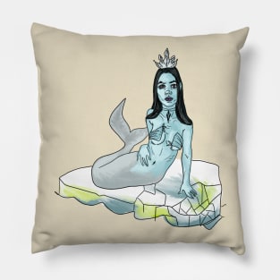 Ice queen mermaid Pillow