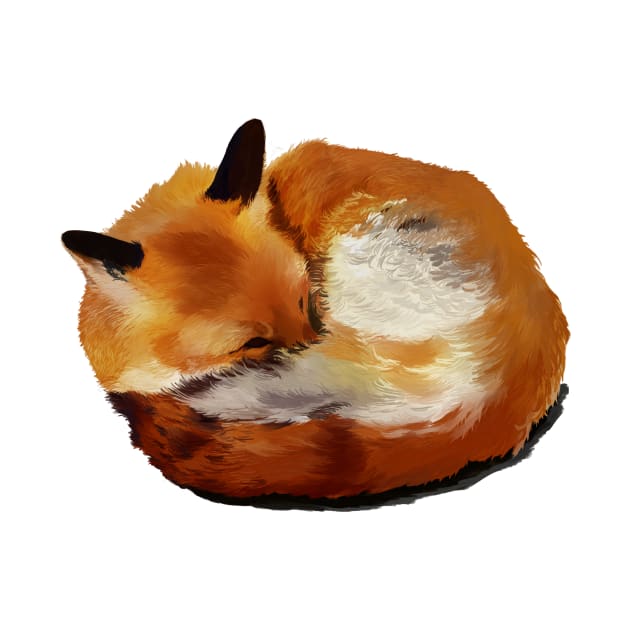 red fox by Thuydraws