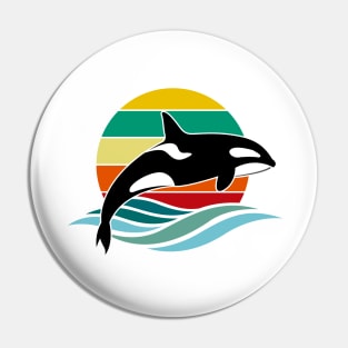 Orca Whales Lovers Pin