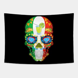 Mexican Sugar Skull Design Tapestry