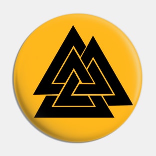 Valknut (black symbol) Pin