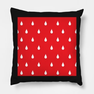 Raindrops in red and white Pillow