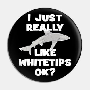 Oceanic Whitetip Shark Pin