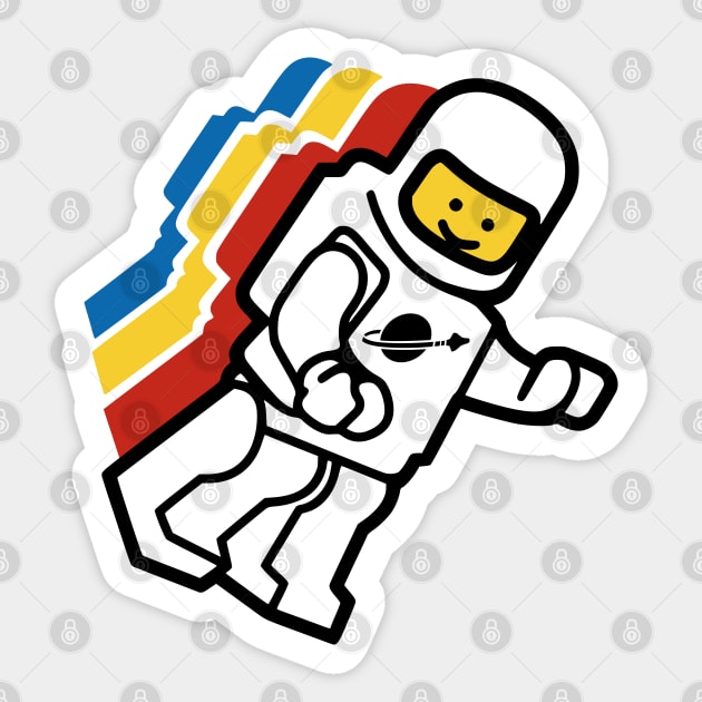 Floating Spaceman - Lego - Sticker | TeePublic