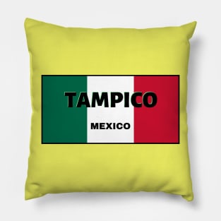 Tampico City in Mexican Flag Colors Pillow