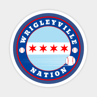 Wrigleyville Nation Round Logo Magnet