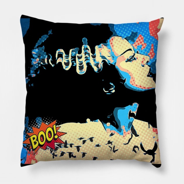 The Pop Bride Pillow by KazArtDesigns