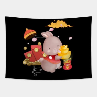 Chinese New Year 2023 Year of the Rabbit Tapestry