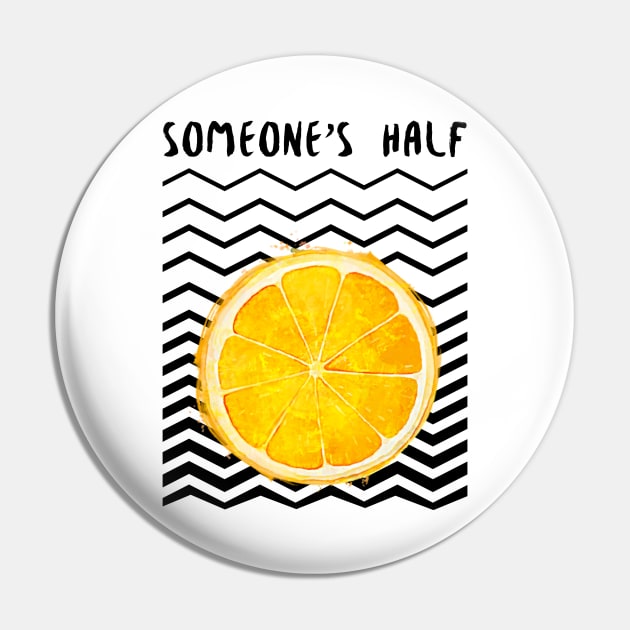 Someone’s Half Orange Slice Pin by Soba Wave Studio