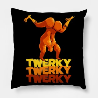 Twerky Twerking Turkey Funny Turkey Butt Thanksgiving Twerk Turkey Pillow