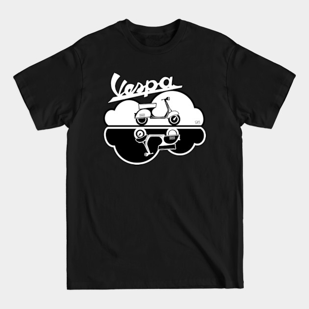 Disover Vespa yin yang - Vintage - T-Shirt