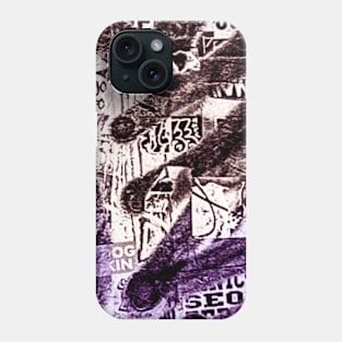 Purple Black Graffiti NYC Street Art Phone Case