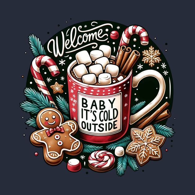 Welcome Baby It's Cold Outside Christmas by Nessanya