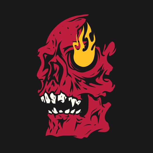 Skull fire by Biggodu